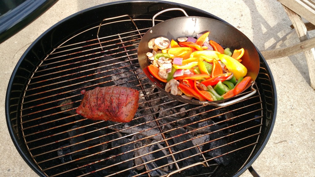 Filet and veggies.  Mmmmm.