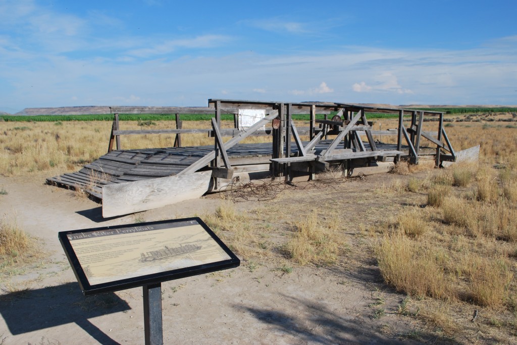 A full-scale replica of a ferry at Glenns Ferry, ID.
