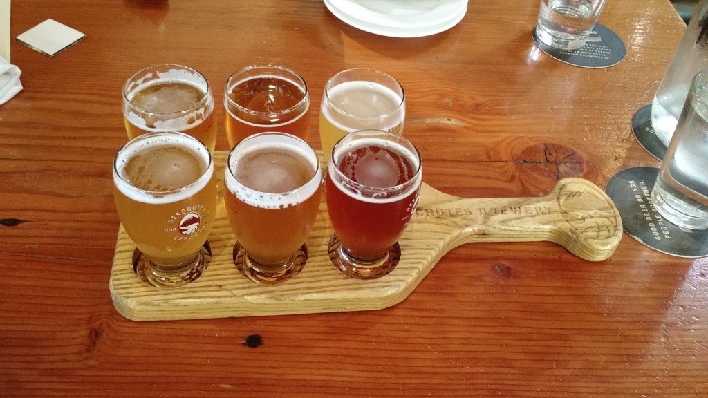 Brewer's Choice sampler at Deschutes Brewery