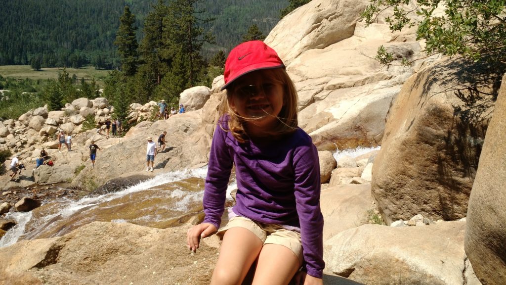 Meg did a great job climbing the waterfall!